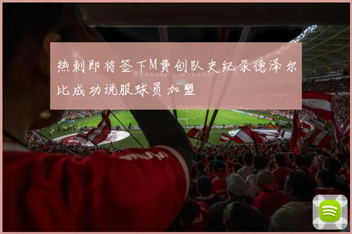 热刺即将签下M费创队史纪录德泽尔比成功说服球员加盟